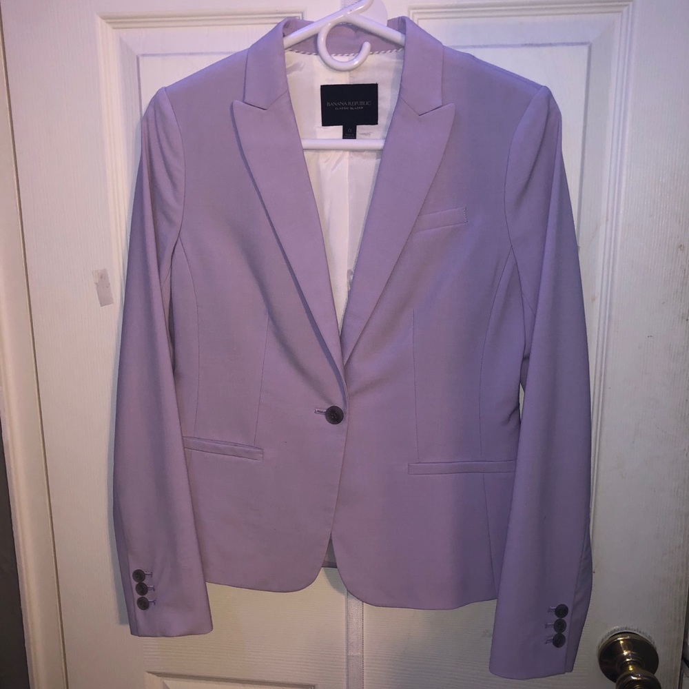 Lavender classic banana republic blazer